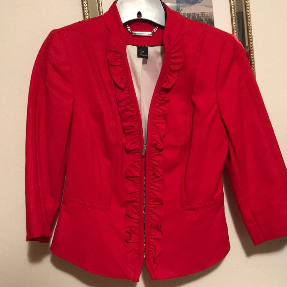 White House Black Market Red Fashion Blazer